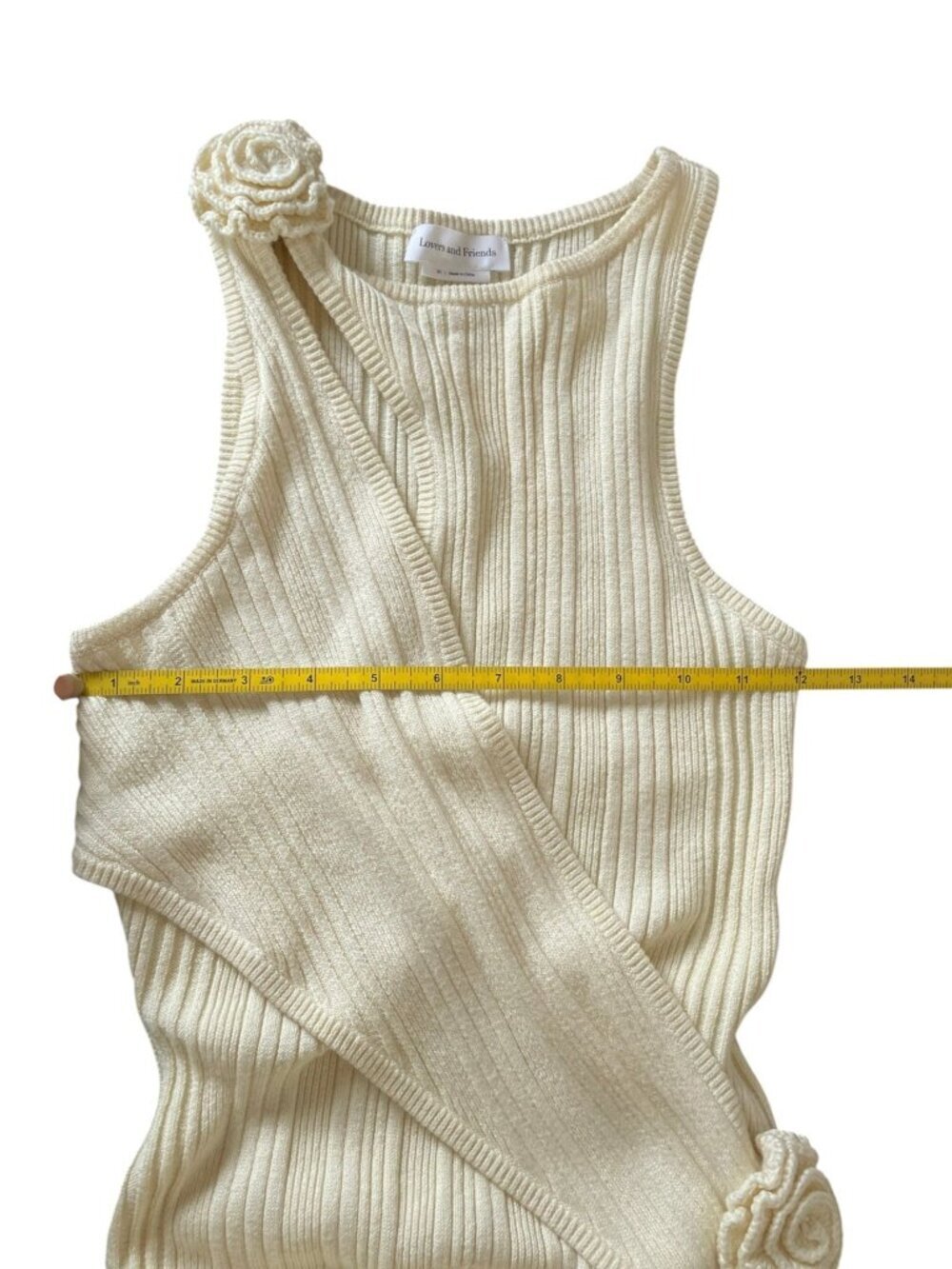 Lovers and Friends Ceres Maxi Dress Cream SZ XS Luxury Formal Prom Knit dress - Picture 11 of 13